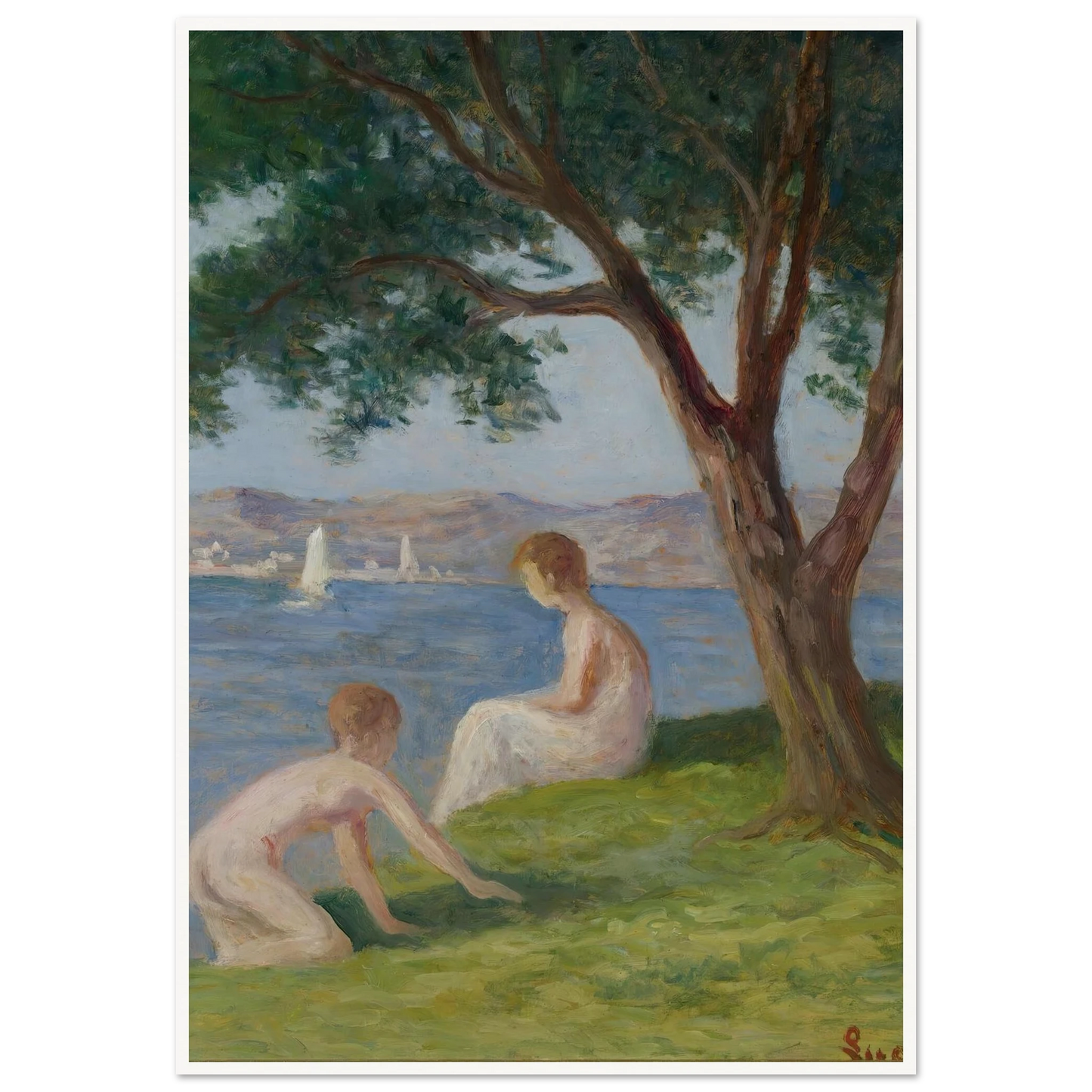 Baigneurs À St. Tropez Art Print | Maximilien Luce-Quipham Collections