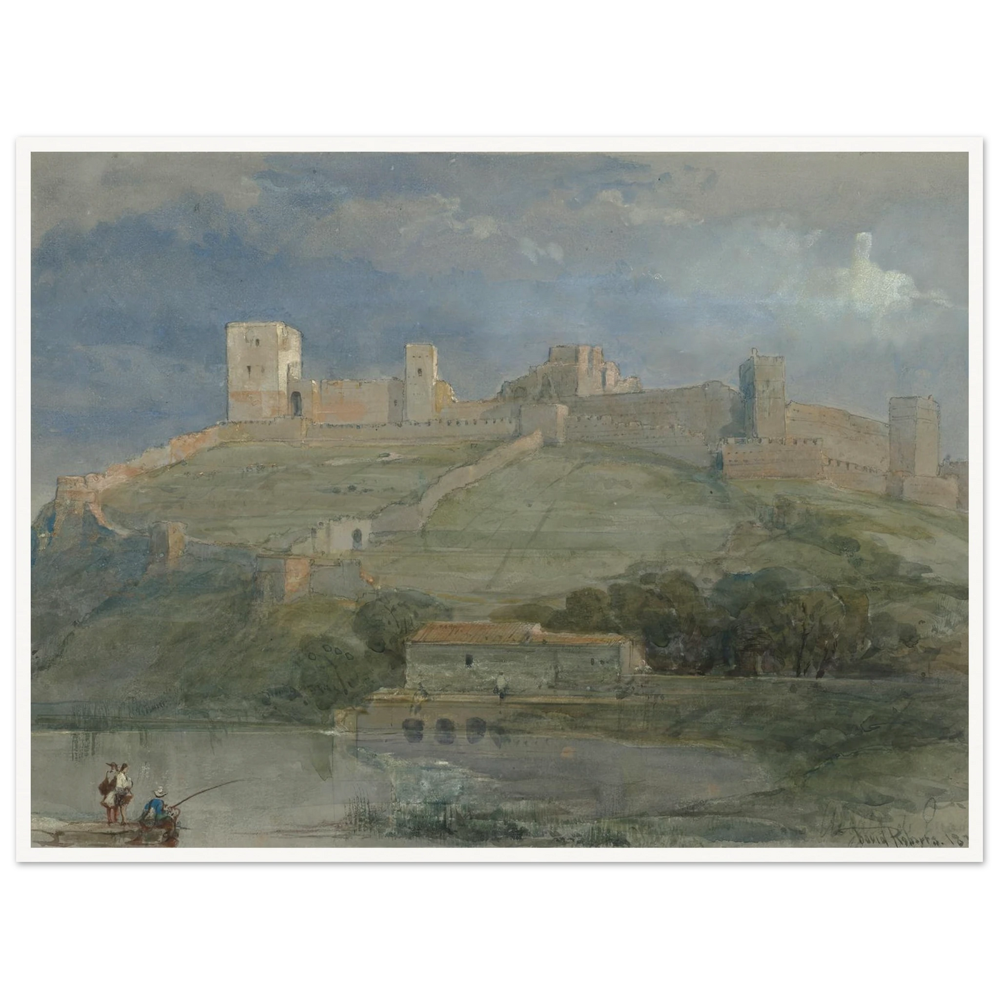 A view of Alcala de Guadaira, Spain (1833) Art Print | David Roberts-Quipham Collections