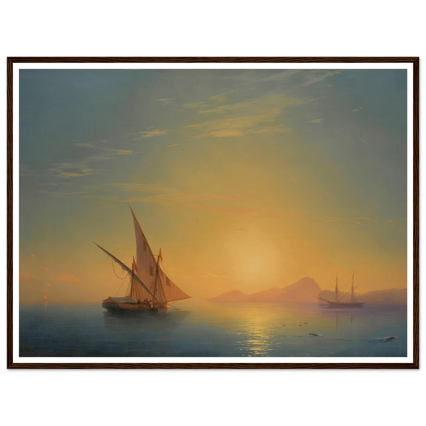 Sunset Over Ischia (1857) Art Print | Ivan Konstantinovich Aivazovsky-Quipham Collections