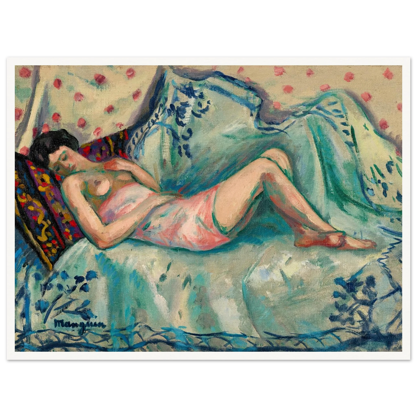 La chemise rose, Anita (1918) Art Print | Henri Manguin-Quipham Collections