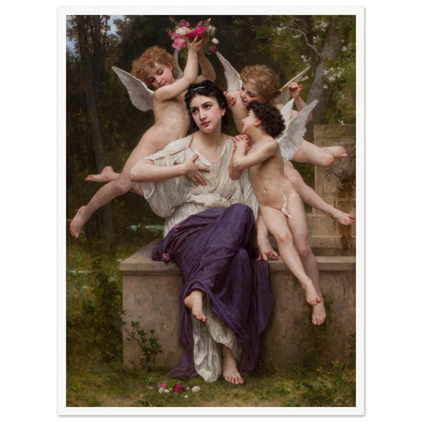 Dream of Spring (Rêve de printemps) (1901) Art Print | William Bouguereau-Quipham Collections