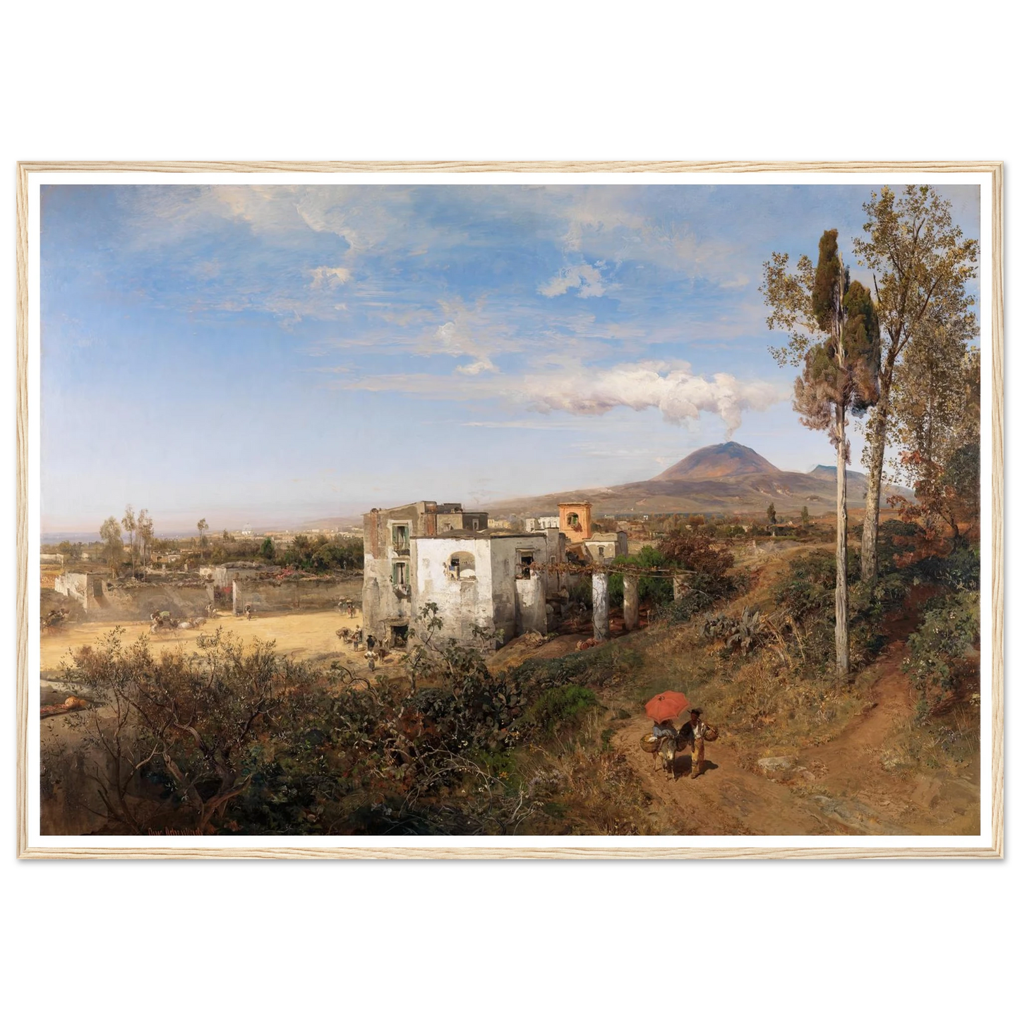 Landschaft bei Pompeji (1863) Art Print | Oswald Achenbach-Quipham Collections