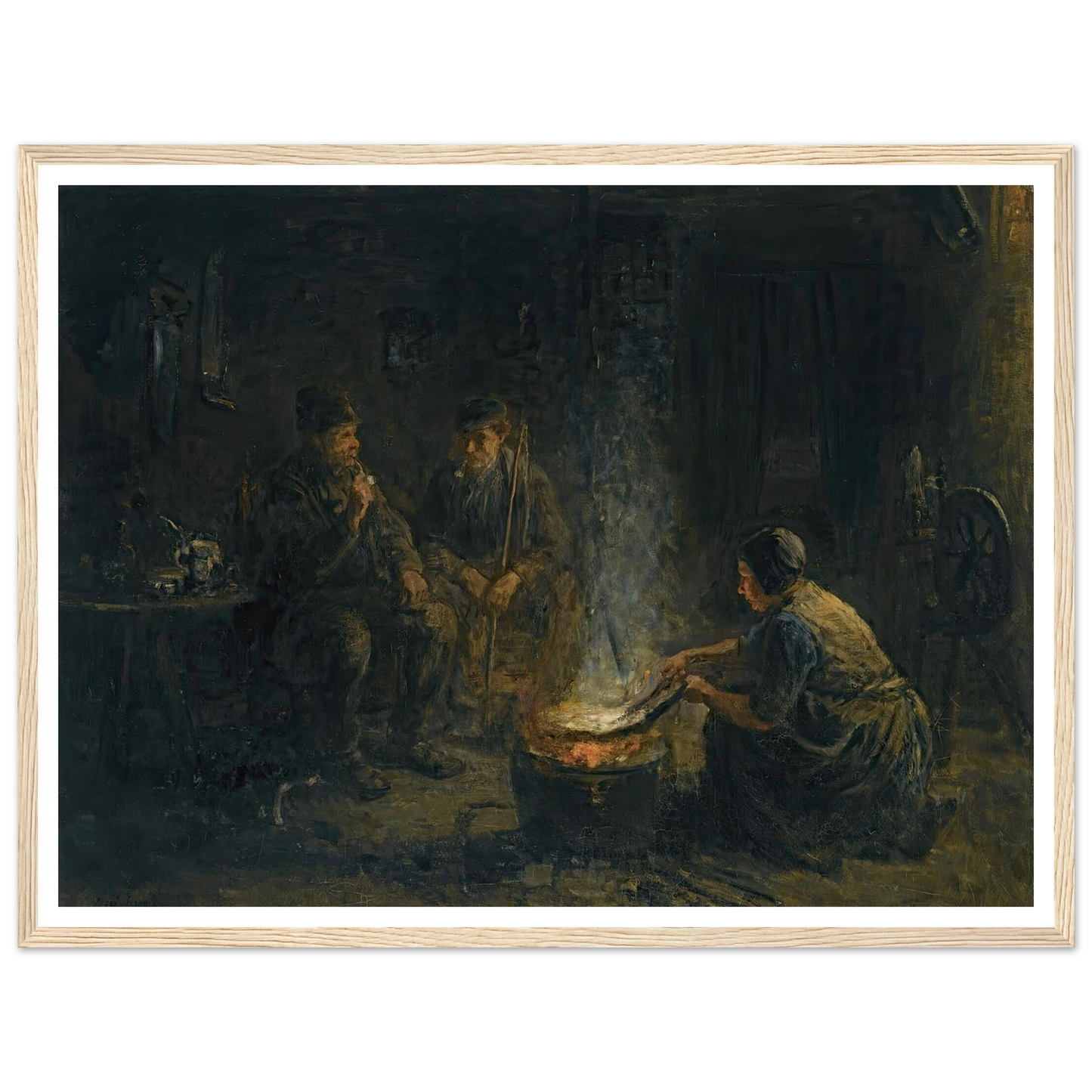 Preparing the meal Art Print | Jozef Israels-Quipham Collections