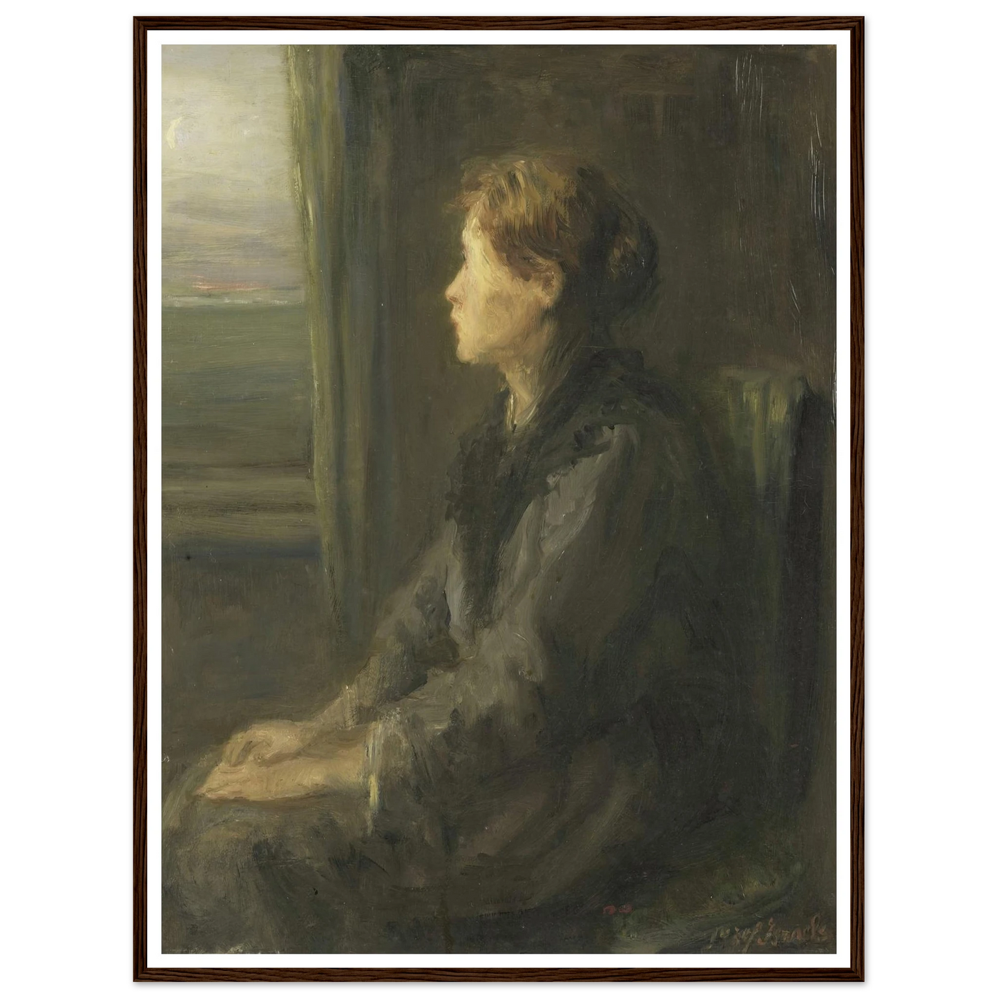 Woman at a Window (1880 - 1911) Art Print | Jozef Israels-Quipham Collections