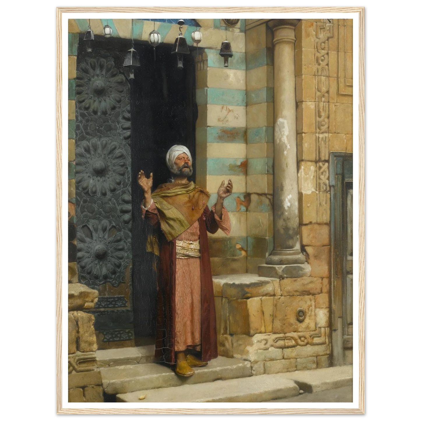 At the door of the mosque (1886) Art Print | Ludwig Deutsch-Quipham Collections