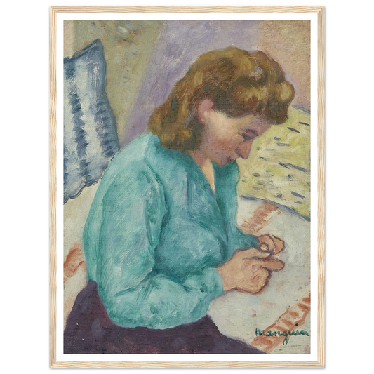 Geneviève Sauty de profil (1946) Art Print | Henri Manguin-Quipham Collections