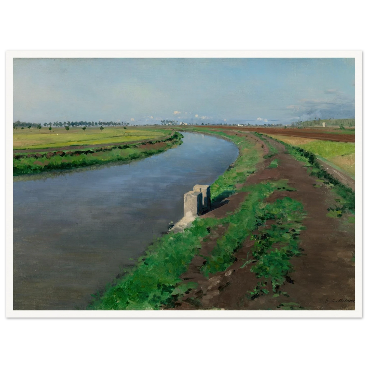 Banks of a Canal, near Naples (c.1872) Art Print | Gustave Caillebotte-Quipham Collections