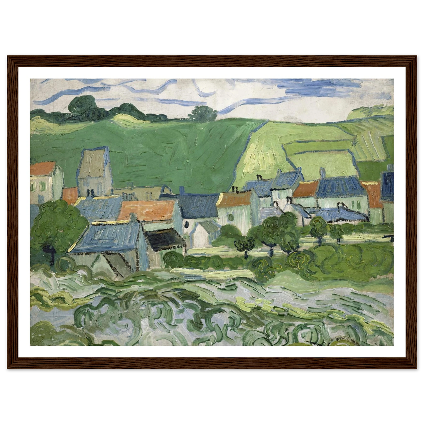 View of Auvers (1890) Art Print | Vincent van Gogh-Quipham Collections