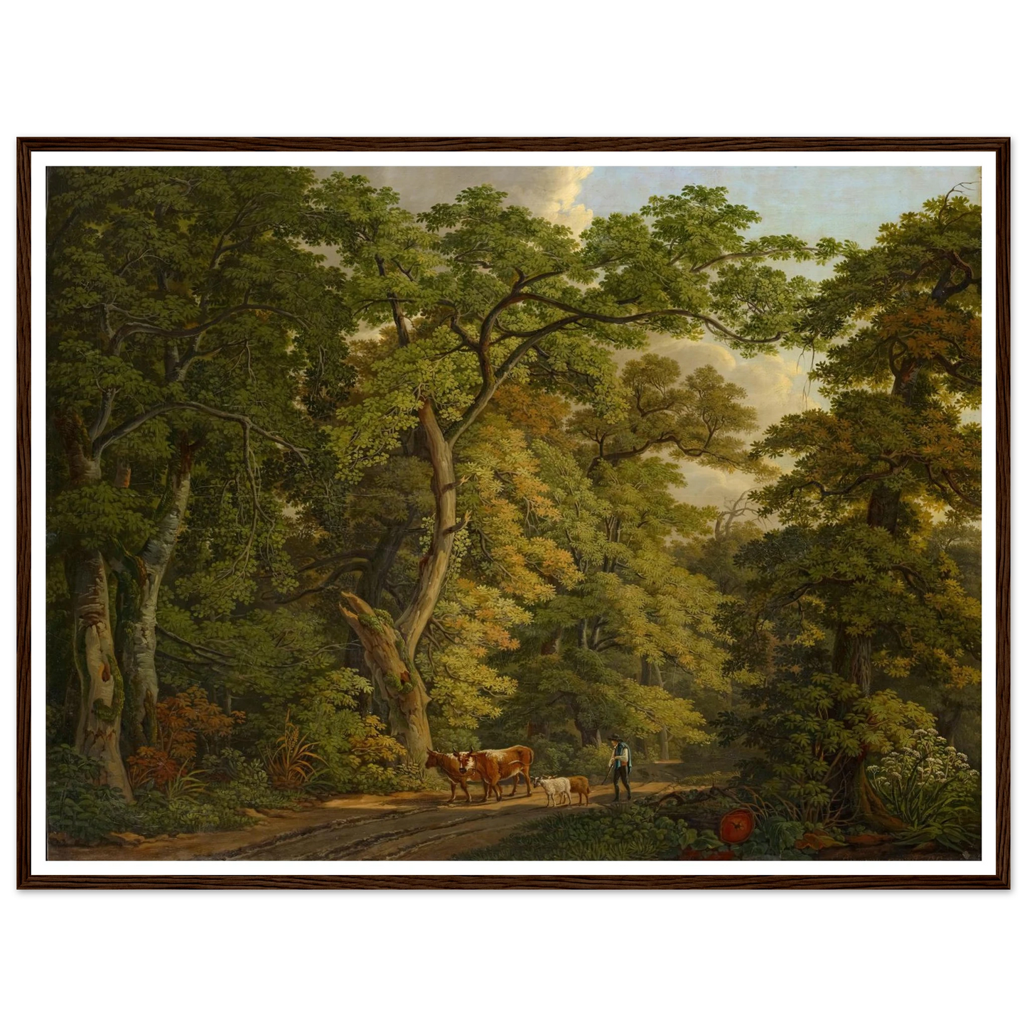 Farmer with Cattle in the Hard near Basel (1813) Art Print | Peter Birmann-Quipham Collections