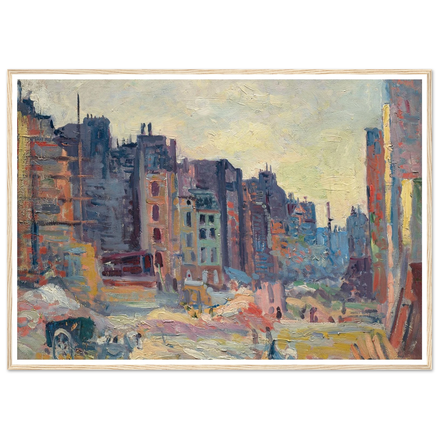 Paris, Le percement de la rue Réaumur (1907-08) Art Print | Maximilien Luce-Quipham Collections