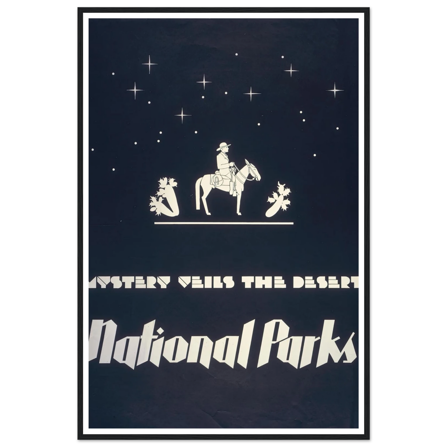 Mystery veils the desert – National parks (1930) Art Print | Dorothy Waugh-Quipham Collections