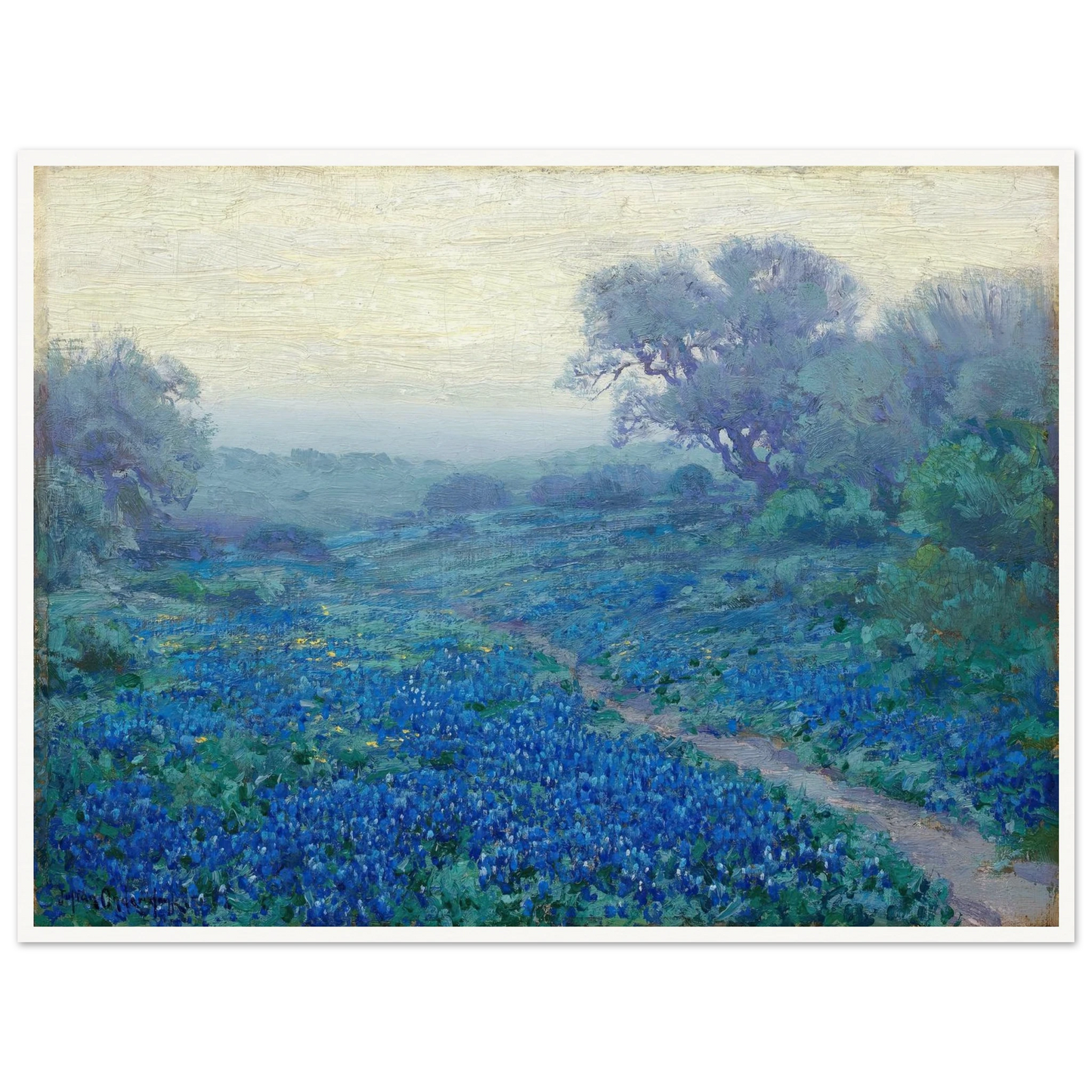 Bluebonnets at Sunrise (1917) Art Print | Julian Onderdonk-Quipham Collections
