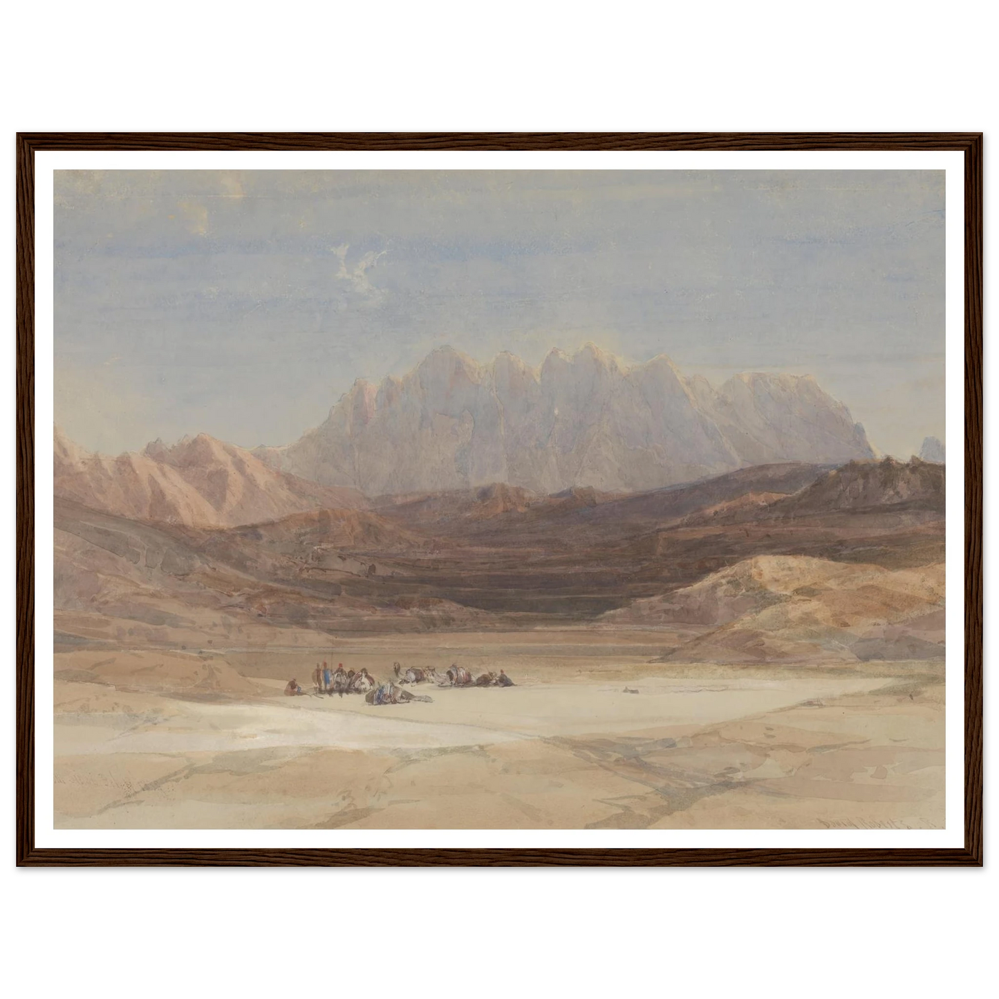 The Plain of El Raheh, Mount Sinai (1839) Art Print | David Roberts-Quipham Collections