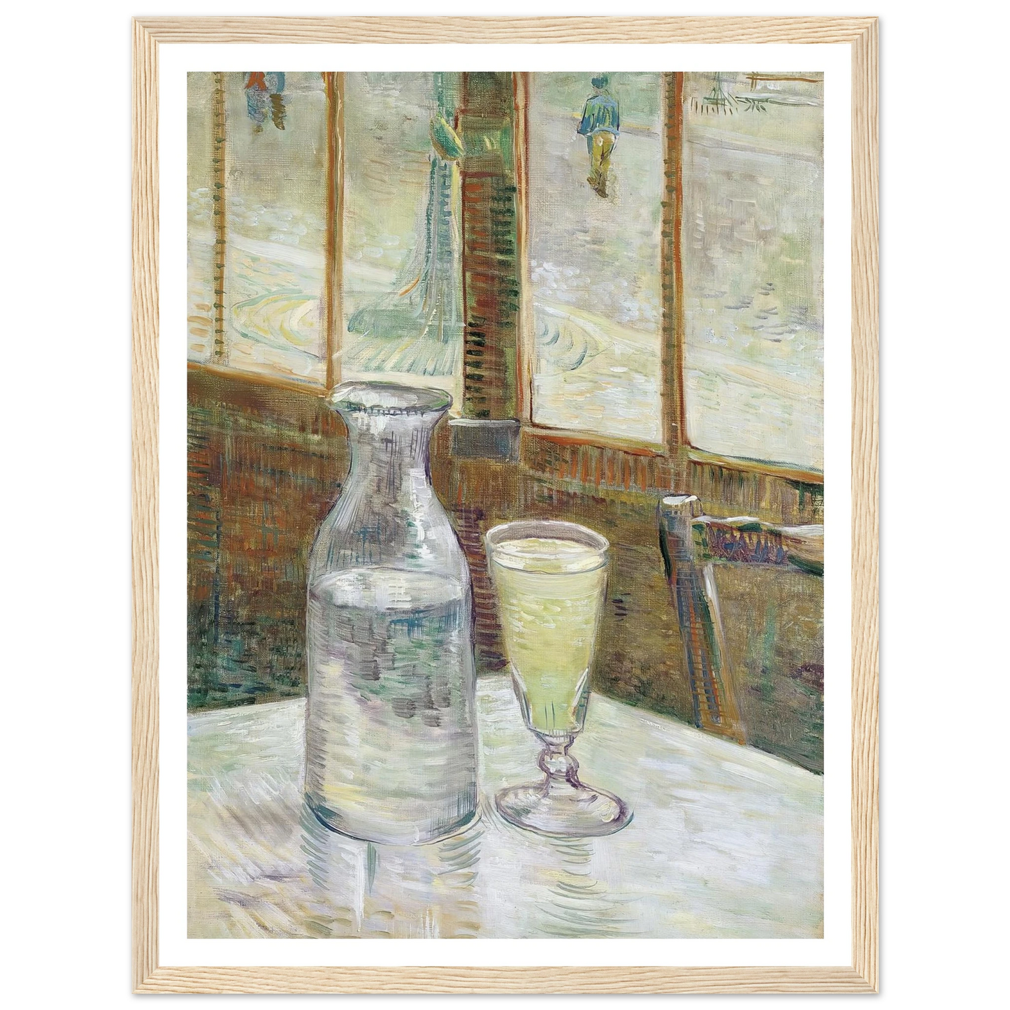 Café table with absinth (1887) Art Print | Vincent van Gogh-Quipham Collections