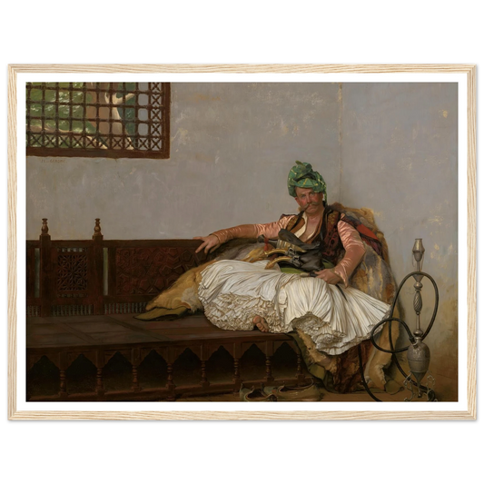 A Bashi-Bazouk Chieftan (circa 1880-82) Art Print | Jean Leon Gerome - Framed Poster - 30x40 cm / 12x16″ - Black frame