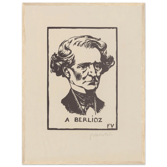 A Berlioz (1891) Art Print | Felix Vallotton - Framed Poster - 30x40 cm / 12x16″ - Black frame
