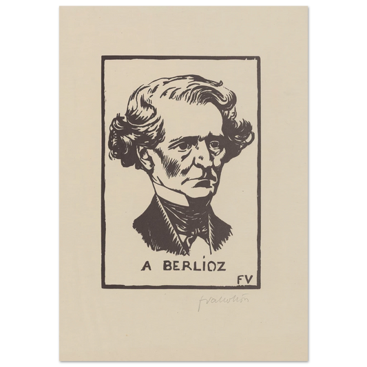 A Berlioz (1891) Art Print | Felix Vallotton - Framed Poster - 30x40 cm / 12x16″ - Black frame