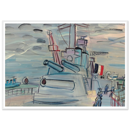 A bord de la flotte (1939) Art Print | Raoul Dufy - Framed Poster - 70x100 cm / 28x40″ - Black frame