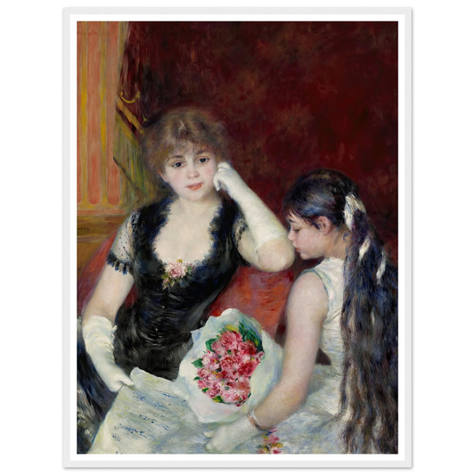 A box at the theater (At the concert) (1880) Art Print | Pierre Auguste Renoir - Framed Poster - 30x40 cm / 12x16″ - Black frame