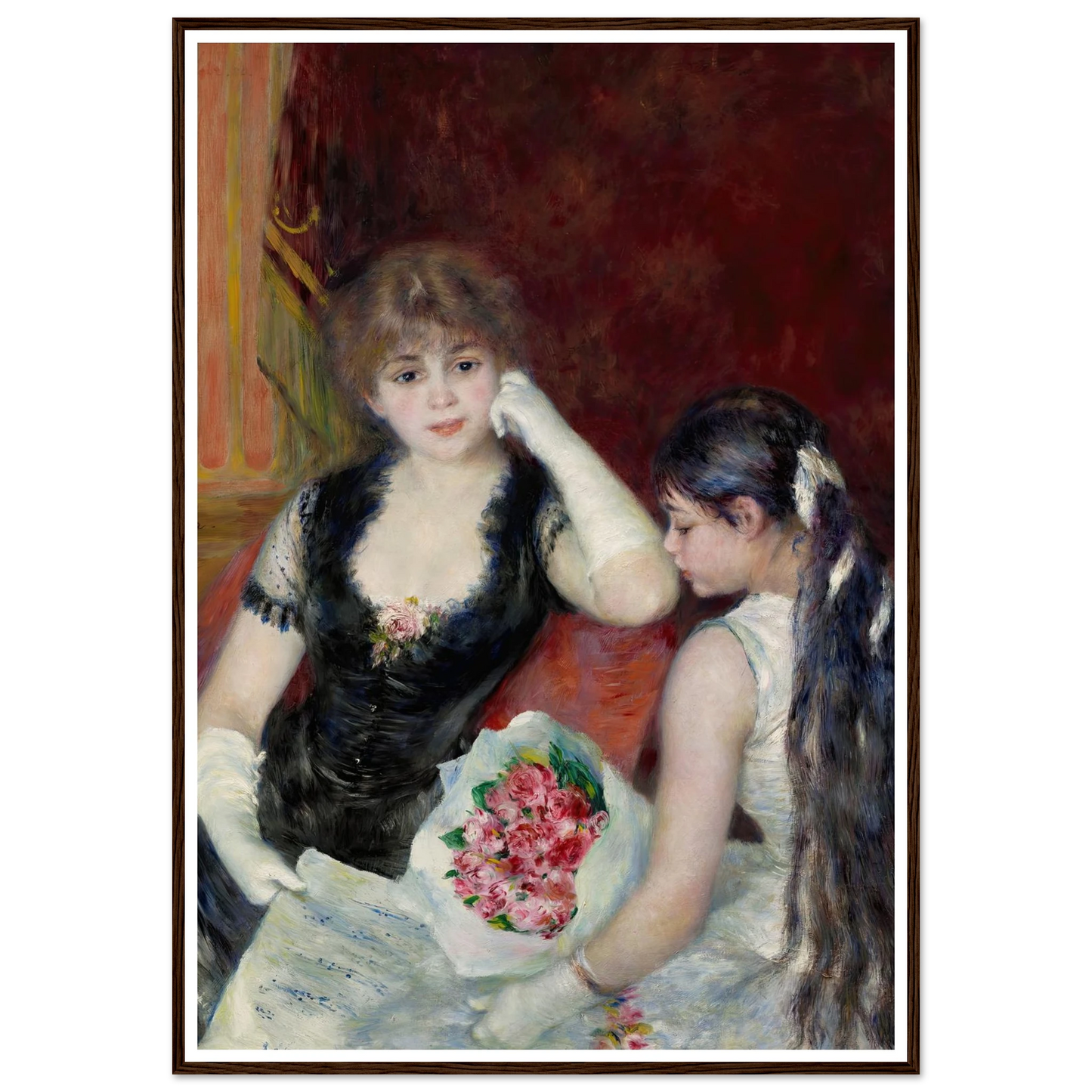 A box at the theater (At the concert) (1880) Art Print | Pierre Auguste Renoir - Framed Poster - 30x40 cm / 12x16″ - Black frame