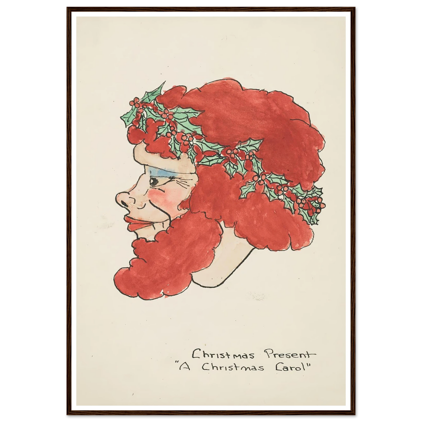 A Christmas Carol Christmas Present - Framed Poster - 30x40 cm / 12x16″ - Black frame