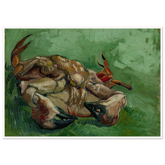 A crab on its back (1888) Art Print | Vincent van Gogh - Framed Poster - 30x40 cm / 12x16″ - Black frame