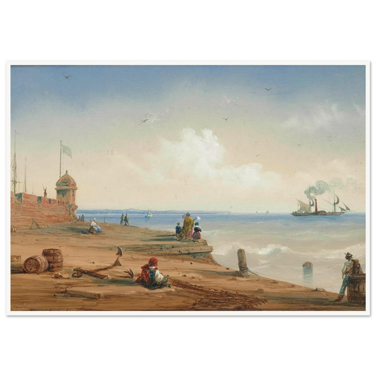A fond farewell (1845) Art Print | Carlo Bossoli - Framed Poster - 30x40 cm / 12x16″ - Black frame