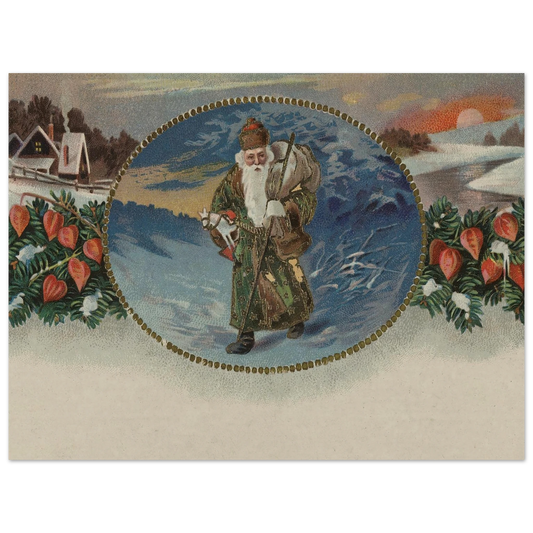 A Grandfatherly Winter Portrait - Framed Poster - 30x40 cm / 12x16″ - Black frame