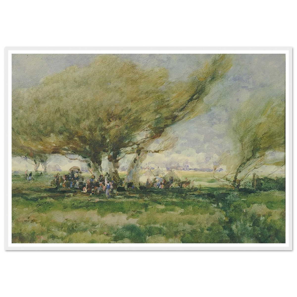 A Gypsy Camp Art Print | William Henry Holmes - Framed Poster - 30x40 cm / 12x16″ - Black frame