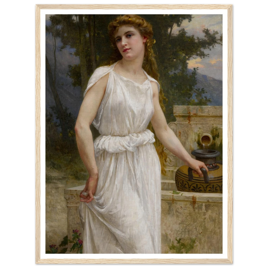 A la fontaine Art Print | Guillaume Seignac - Framed Poster - 30x40 cm / 12x16″ - Black frame