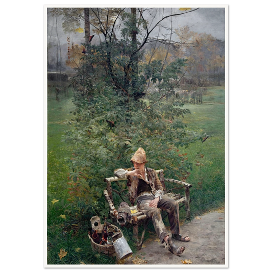 A Painter’s Apprentice (1890) Art Print | Jacek Malczewski - Framed Poster - 30x40 cm / 12x16″ - Black frame