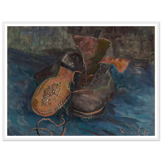 A Pair of Boots (1887) Art Print | Vincent van Gogh - Framed Poster - 30x40 cm / 12x16″ - Black frame