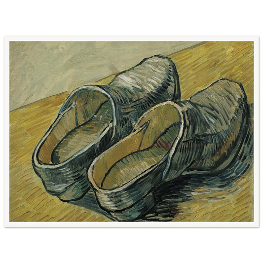 A pair of leather clogs (1888) Art Print | Vincent van Gogh - Framed Poster - 30x40 cm / 12x16″ - Black frame
