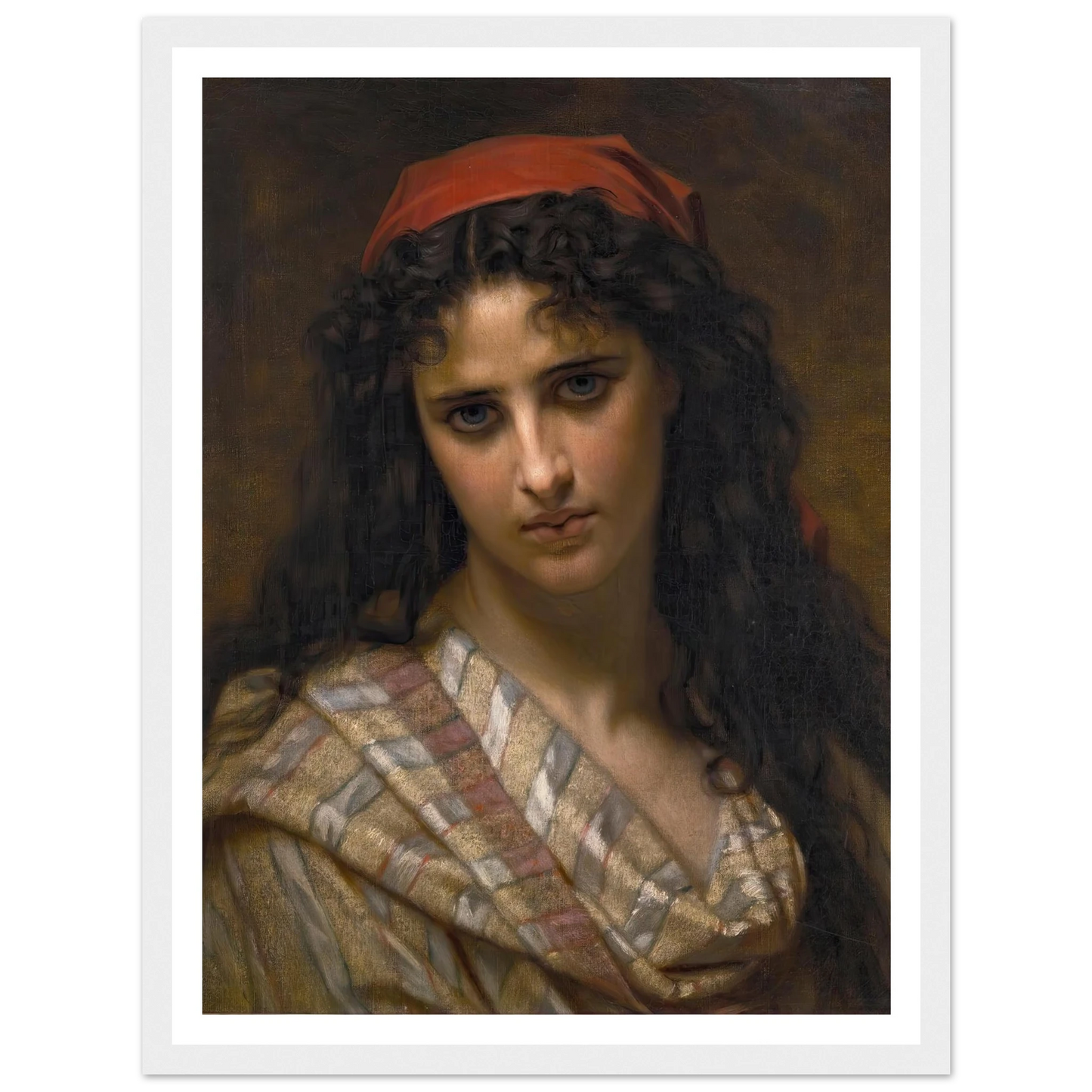 A rare beauty (1871) Art Print | Hugues Merle - Framed Poster - 30x40 cm / 12x16″ - Black frame