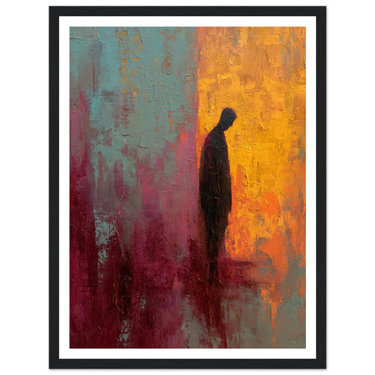 A Shadow's Quiet Descent - Framed Poster - 30x40 cm / 12x16″ - Black frame