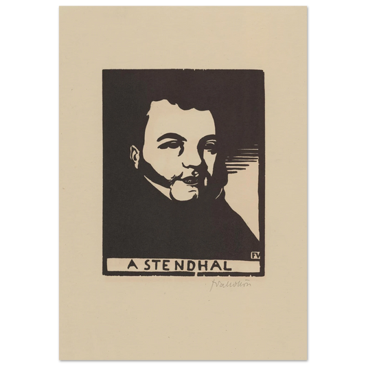 A Stendhal (1897) Art Print | Felix Vallotton - Framed Poster - 30x40 cm / 12x16″ - Black frame