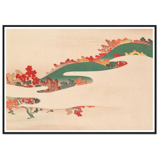 A Thousand Grasses Pl.04 (1900) Art Print | Kamisaka Sekka - Framed Poster - 30x40 cm / 12x16″ - Black frame