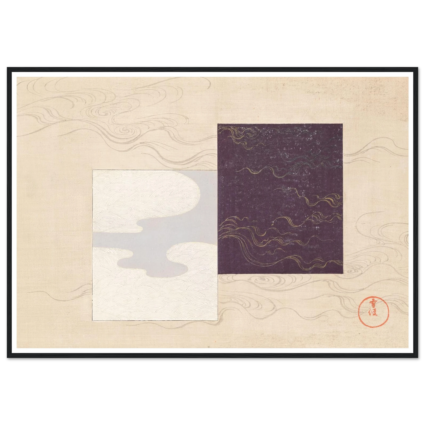 A Thousand Grasses Pl.06 (1900) Art Print | Kamisaka Sekka - Framed Poster - 30x40 cm / 12x16″ - Black frame