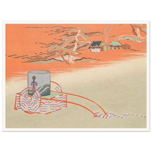 A Thousand Grasses Pl.18 (1900) Art Print | Kamisaka Sekka - Framed Poster - 30x40 cm / 12x16″ - Black frame