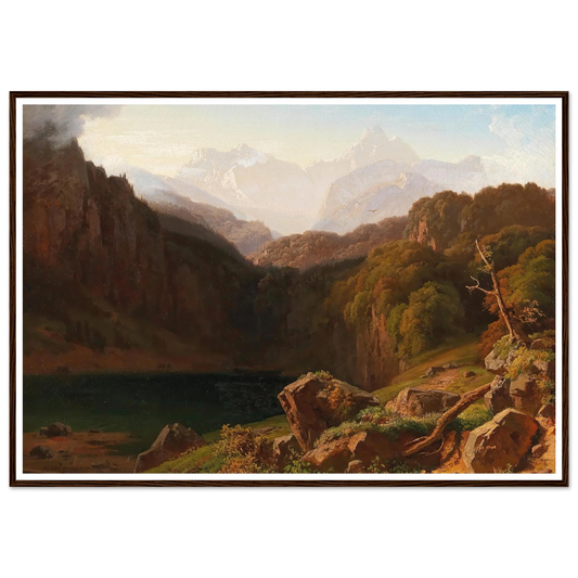 A View of Grossglockner from Kals Art Print | Albert Zimmermann - Framed Poster - 30x40 cm / 12x16″ - Black frame