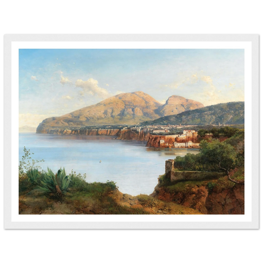 A View Of Sorrento Art Print | Albert Zimmermann - Framed Poster - 30x40 cm / 12x16″ - Black frame