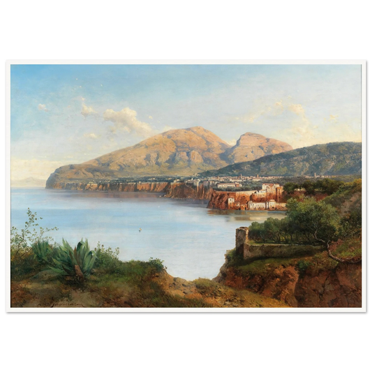 A View Of Sorrento Art Print | Albert Zimmermann - Framed Poster - 30x40 cm / 12x16″ - Black frame