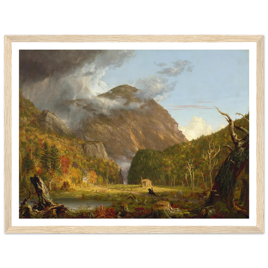 A View of the Mountain Pass Called the Notch of the White Mountains (Crawford Notch) (1839) Art Print | Thomas Cole - Framed Poster - 30x40 cm / 12x16″ - Black frame
