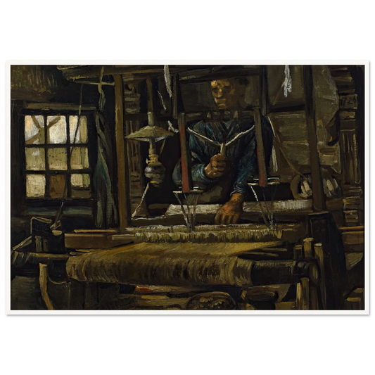A Weaver’s Cottage (1884) Art Print | Vincent van Gogh - Framed Poster - 30x40 cm / 12x16″ - Black frame
