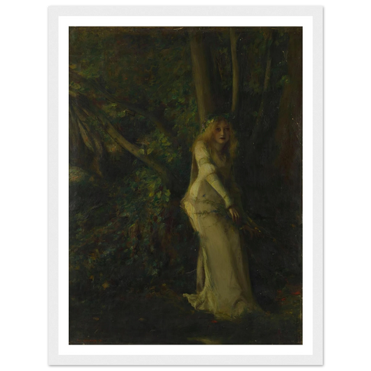 A Young Woman in the Play Art Print | Pascal Adolphe Jean Dagnan Bouveret - Framed Poster - 30x40 cm / 12x16″ - Black frame