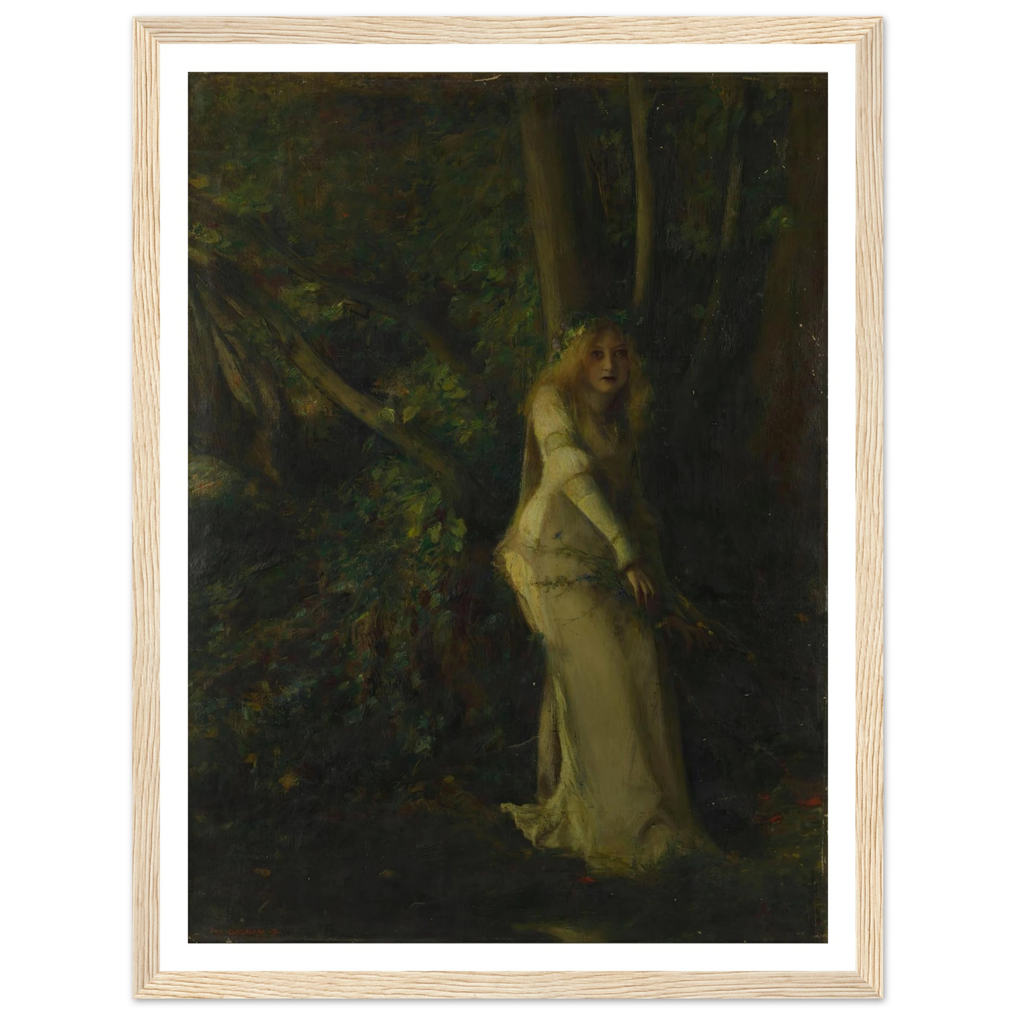 A Young Woman in the Play Art Print | Pascal Adolphe Jean Dagnan Bouveret - Framed Poster - 30x40 cm / 12x16″ - Black frame