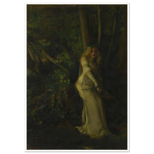 A Young Woman in the Play Art Print | Pascal Adolphe Jean Dagnan Bouveret - Framed Poster - 30x40 cm / 12x16″ - Black frame
