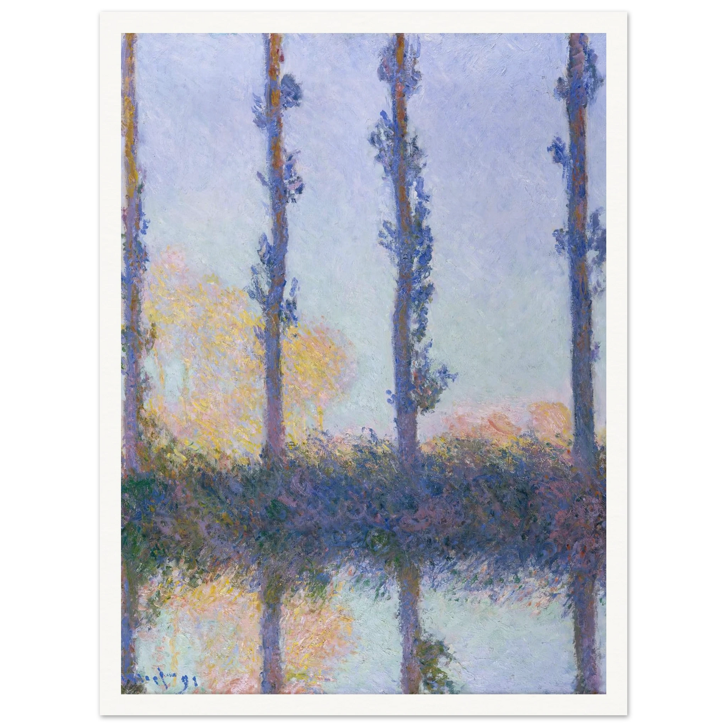 The Four Trees (1891) Art Print | Claude Monet-Quipham Collections