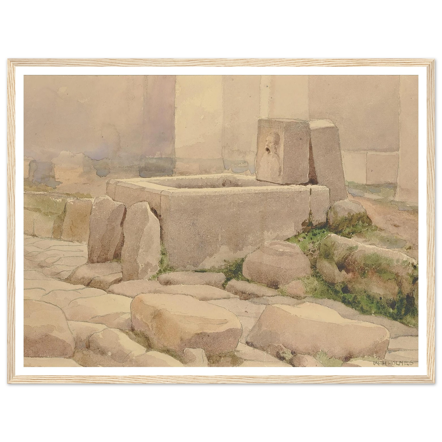 Pompeian Fountain And Horse Trough (1880) Art Print | William Henry Holmes-Quipham Collections