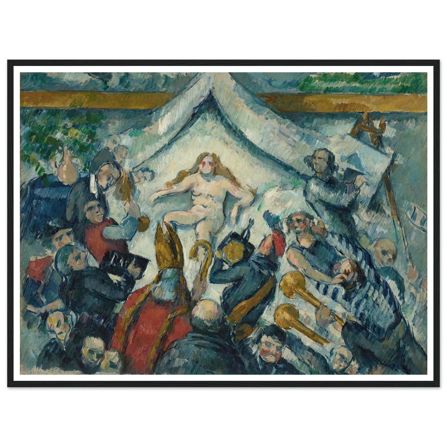 The Eternal Feminine (1877) Art Print | Paul Cezanne - Framed Poster - 30x40 cm / 12x16″ - Black frame